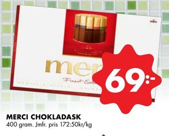 ÖoB Merci chokladask erbjuda