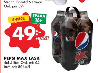 ÖoB Pepsi max läsk erbjuda