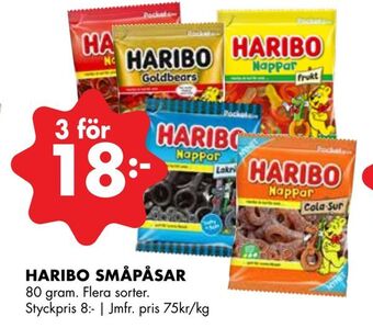 ÖoB Haribo småpåsar erbjuda