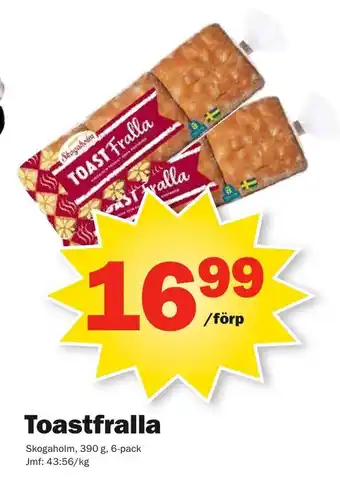 Pekås Skogaholm Toastfralla 390g 6-pack erbjuda