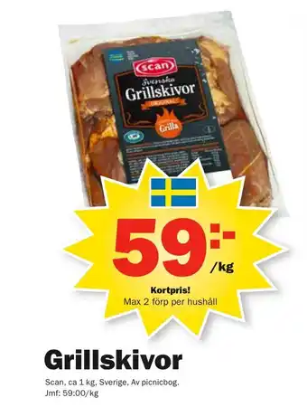Pekås Scan Grillskivor 1kg erbjuda