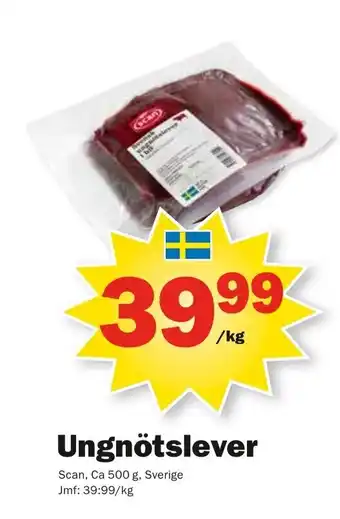 Pekås Scan Ungnötslever 500g erbjuda