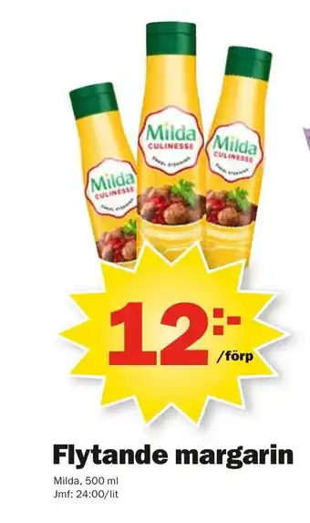 Pekås Milda Flytande margarin 500ml erbjuda
