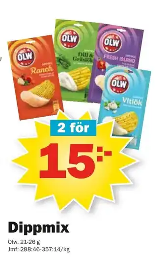 Pekås Olw Dippmix 21-26g erbjuda