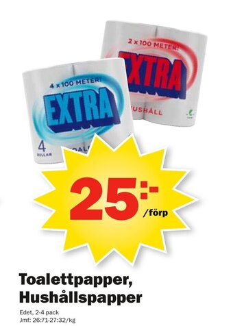 Pekås Edet Toalettpapper, Hushållspapper 2-4 pack erbjuda