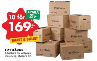 ÖoB Flyttlådor 56x33x36cm erbjuda