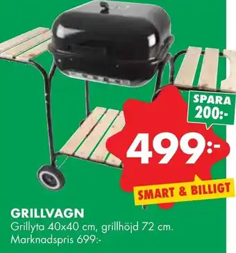 ÖoB Grillvagn Grillyta 40x40cm erbjuda