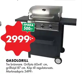 ÖoB Gasolgrill Grillyta 60x41cm, Grillhöjd 87cm erbjuda