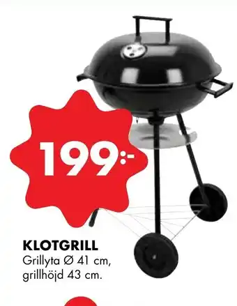 ÖoB Klotgrill Grillyta Ø 41cm, Grillhöjd 43cm erbjuda