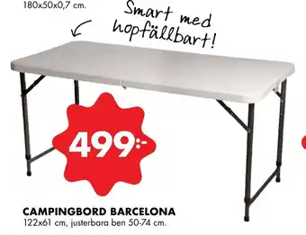 ÖoB Campingbord Barcelona 122x61cm erbjuda