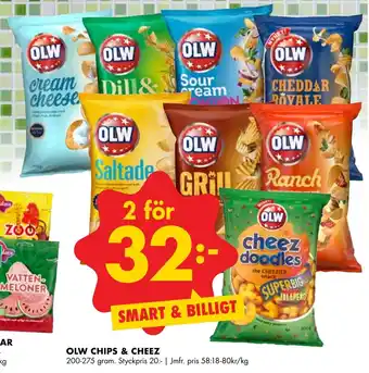 ÖoB Olw Chips & Cheez 200-275 gram erbjuda