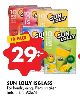 ÖoB Sun Lolly Isglass erbjuda