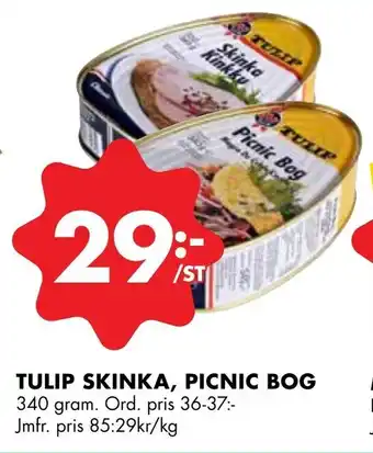 Tulip Skinka, Picnic Bog 340 gram