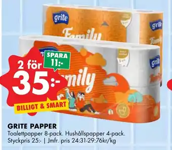 ÖoB Grite Papper Toalletpapper erbjuda