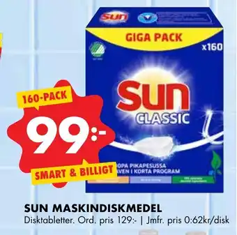 ÖoB Sun Maskindiskmedel Disktabletter 160-pack erbjuda