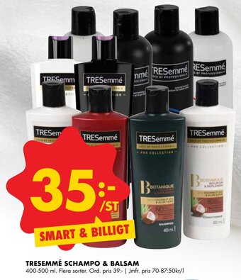 ÖoB TRESemmé Schampo & Balsam 400-500ml erbjuda