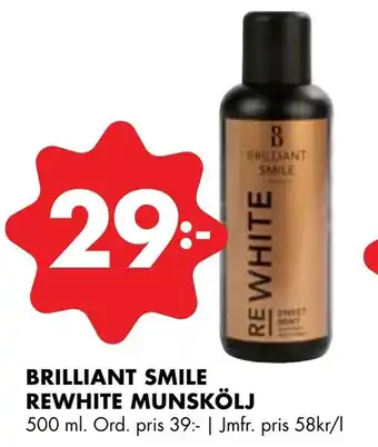 ÖoB Brilliant Smile Rewhite Munskölj 500ml erbjuda