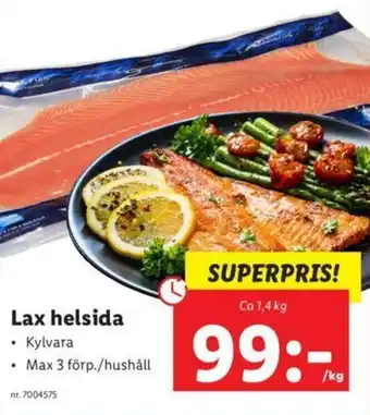 Lidl Lax helsida 1,4kg erbjuda