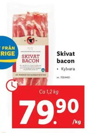 Lidl Skivat bacon 1,2kg erbjuda