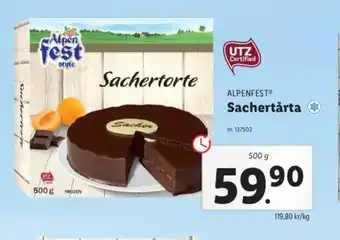 Lidl Alpenfest Sachertårta 500g erbjuda