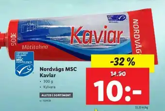 Lidl Nordvågs MSC Kaviar 300g erbjuda
