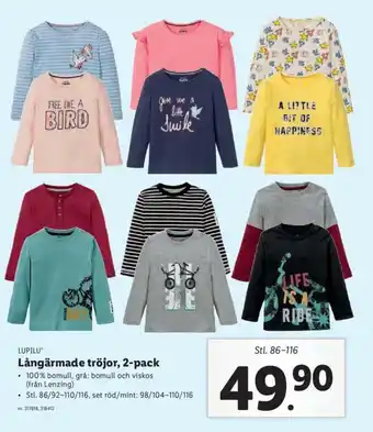 Lidl Lupilu Långärmade tröjor, 2-pack erbjuda