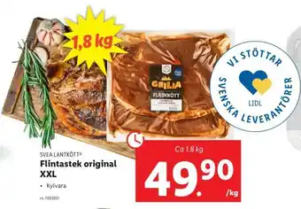 Lidl Svea Lantkött Flintasktek original XXL 1,8kg erbjuda