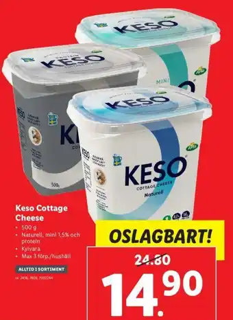 Lidl Keso Cottage Cheese 500g erbjuda