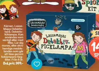Bo Ohlsson Kärnan Lassemajas Detektiv byrå. Detektiv ficklampa erbjuda