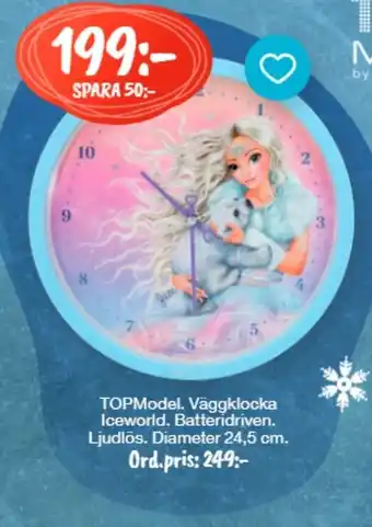 Topmodel Väggklocka Iceworld Batteridriven