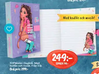 Bo Ohlsson Topmodel Dagbok Med kodlås och musik erbjuda