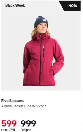 XXL Five Seasons Alpine Jacket Fina W 22/23 erbjuda