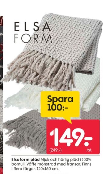 Rusta Elsa form pläd erbjuda
