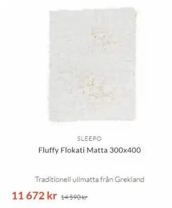 Sleepo Sleepo Fluffy Flokati Matta 300 x 400 erbjuda
