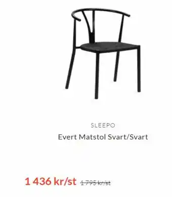 Sleepo Evert Matstol Svart/ Svart