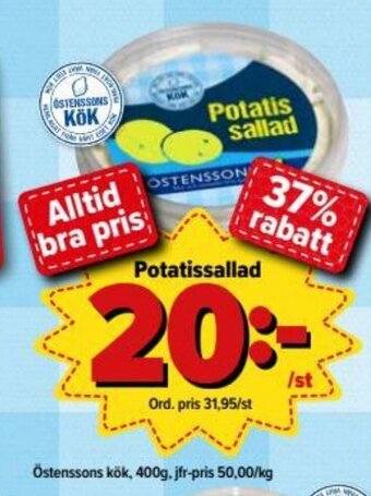 Östenssons Östenssons kök Potatissallad 400g erbjuda