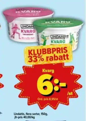 Lindahls Kvarg 150g