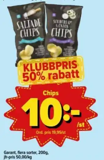 Östenssons Garant Chips 200g erbjuda