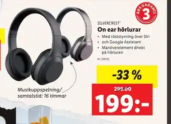 Lidl On ear hörlurar erbjuda
