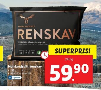 Lidl Norrlandsvilt renskav erbjuda