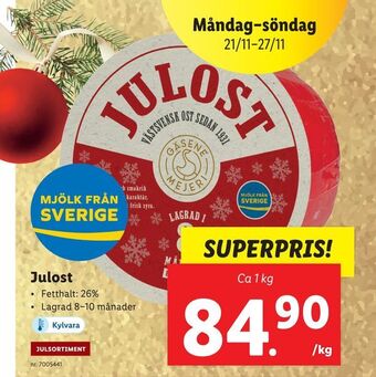 Lidl Julost erbjuda