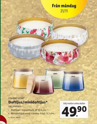 Lidl Doftljus/minidoftljus erbjuda