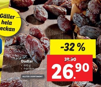 Lidl Dadlar erbjuda