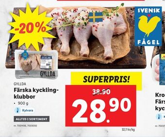 Lidl Färska kycklingklubbor erbjuda