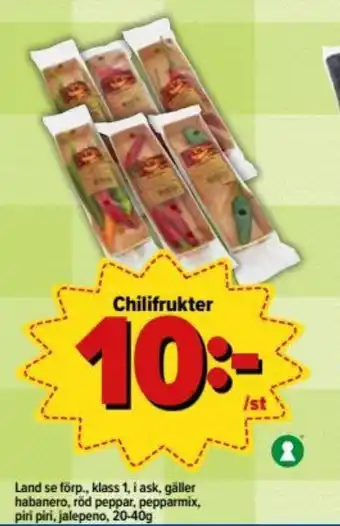 Östenssons Land se förp Chilifrukter 20-40g erbjuda