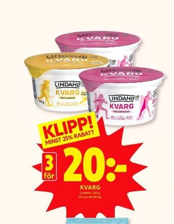 ICA Kvantum Lindahls kvarg erbjuda