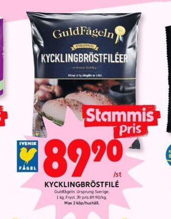 ICA Kvantum Guldfågeln kycklingbröstfilé erbjuda