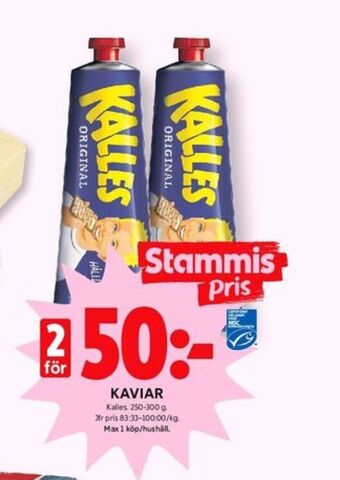 ICA Kvantum Kalles kaviar erbjuda