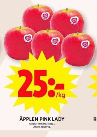 ICA Maxi Pink lady äpplen erbjuda