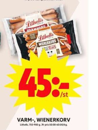 ICA Maxi Lithells varmkorv erbjuda